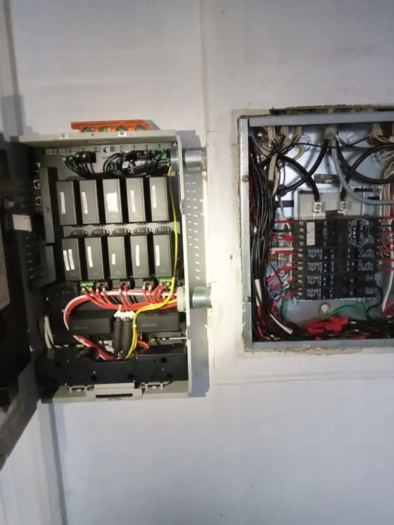 Electrical panel upgrade completed for Security Camera Wiring in Oak Hill